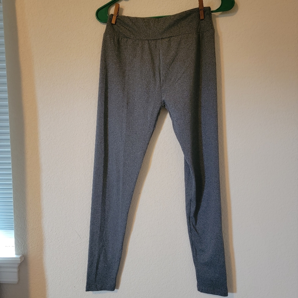 Girl's Gray Leggings, Size XL (16)